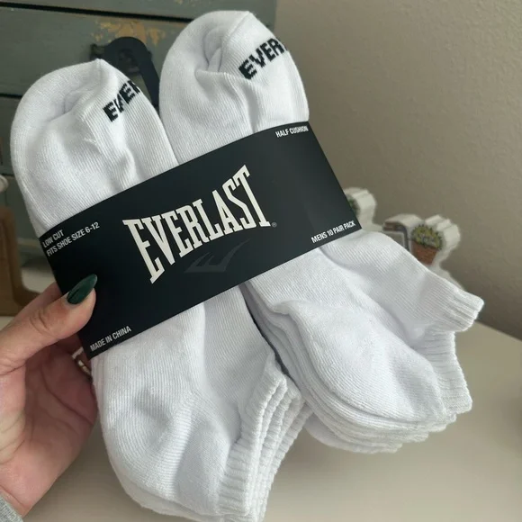 Everlast Men's Athletic White Socks - Picture 2 of 2
